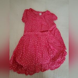 Pink Dress with White Heart Pattern